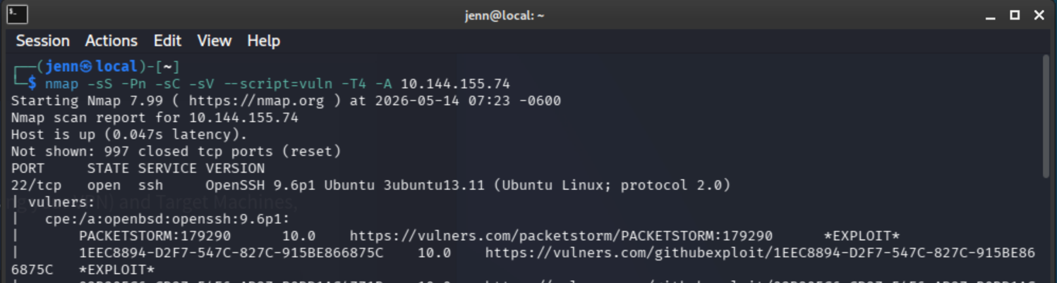 nmap vuln scan output part 1